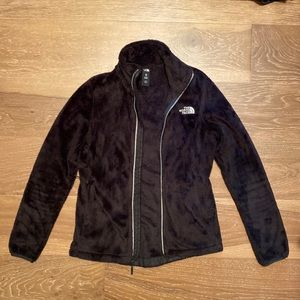 North Face black fleece zip up jacket women’s size XS
